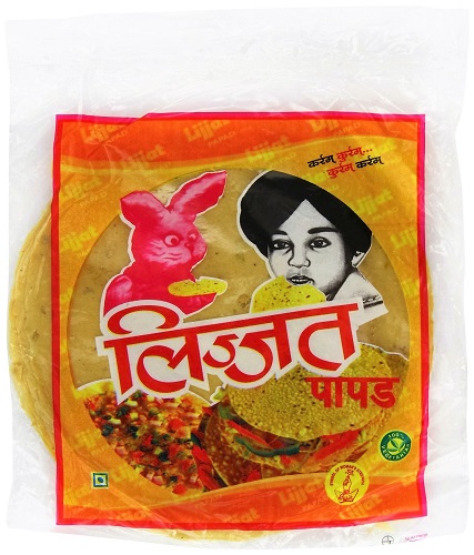 Pappadums con peperoncini verdi - Lijjat 200g.